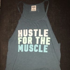Pink by Victoria’s Secret teal tank top